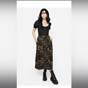 Disturbia Rebirth Button Up Midi Skirt Size 12